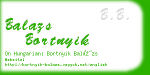 balazs bortnyik business card